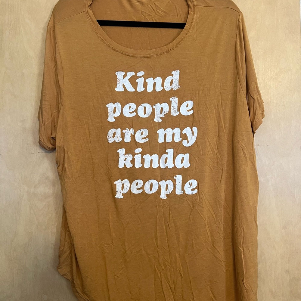 Maurices Yellow Graphic Tee with White Text